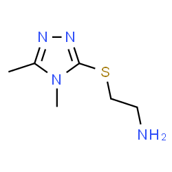 ChemSpider 2D Image | 2-[(4,5-Dimethyl-4H-1,2,4-triazol-3-yl)sulfanyl]ethanamine | C6H12N4S