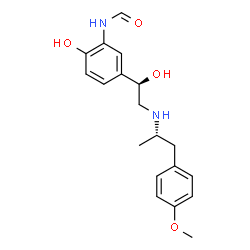 ChemSpider 2D Image | N-{2-Hydroxy-5-[(1R)-1-hydroxy-2-{[(2S)-1-(4-methoxyphenyl)-2-propanyl]amino}ethyl]phenyl}formamide | C19H24N2O4