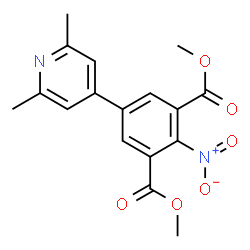 ChemSpider 2D Image | Dimethyl 5-(2,6-dimethyl-4-pyridinyl)-2-nitroisophthalate | C17H16N2O6