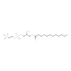 ChemSpider 2D Image | 3-(Dodecanoyloxy)-2-hydroxypropyl 2-(trimethylammonio)ethyl phosphate | C20H42NO7P