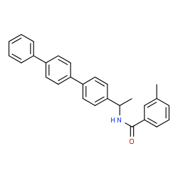 ChemSpider 2D Image | 3-Methyl-N-[1-(1,1':4',1''-terphenyl-4-yl)ethyl]benzamide | C28H25NO