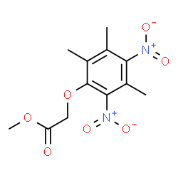 ChemSpider 2D Image | Methyl (2,3,5-trimethyl-4,6-dinitrophenoxy)acetate | C12H14N2O7
