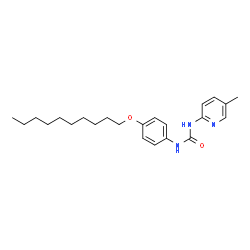 ChemSpider 2D Image | 1-[4-(Decyloxy)phenyl]-3-(5-methyl-2-pyridinyl)urea | C23H33N3O2