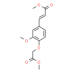 ChemSpider 2D Image | Methyl (2E)-3-[3-methoxy-4-(2-methoxy-2-oxoethoxy)phenyl]acrylate | C14H16O6
