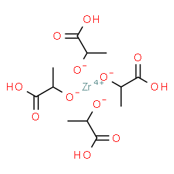 ChemSpider 2D Image | Zirconium(4+) tetrakis(1-carboxyethanolate) | C12H20O12Zr