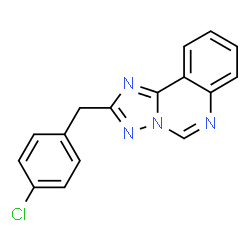ChemSpider 2D Image | 2-(4-Chlorobenzyl)[1,2,4]triazolo[1,5-c]quinazoline | C16H11ClN4
