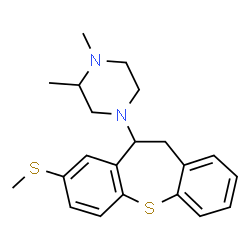 ChemSpider 2D Image | 1,2-Dimethyl-4-[8-(methylsulfanyl)-10,11-dihydrodibenzo[b,f]thiepin-10-yl]piperazine | C21H26N2S2