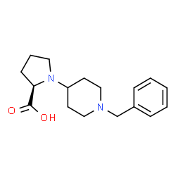 ChemSpider 2D Image | 1-(1-Benzyl-4-piperidinyl)-D-proline | C17H24N2O2