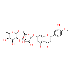 ChemSpider 2D Image | 5-hydroxy-2-(3-hydroxy-4-methoxyphenyl)-4-oxo-4H-chromen-7-yl 6-O-(6-deoxy-D-talopyranosyl)-D-talopyranoside | C28H32O15