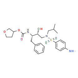 ChemSpider 2D Image | Tetrahydro-3-furanyl [(2S,3R)-4-{[(4-aminophenyl)sulfonyl](isobutyl)amino}-3-hydroxy-1-phenyl-2-butanyl]carbamate | C25H35N3O6S