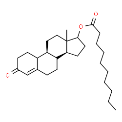 ChemSpider 2D Image | (8xi,10xi,13xi)-3-Oxoestr-4-en-17-yl decanoate | C28H44O3