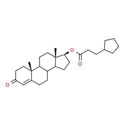 ChemSpider 2D Image | (8xi,9xi,14xi,17beta)-3-Oxoandrost-4-en-17-yl 3-cyclopentylpropanoate | C27H40O3