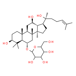 ChemSpider 2D Image | (3beta,6alpha,12beta)-3,12,20-Trihydroxydammar-24-en-6-yl hexopyranoside | C36H62O9
