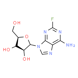 ChemSpider 2D Image | 9-(D-Arabinofuranosyl)-2-fluoro-9H-purin-6-amine | C10H12FN5O4
