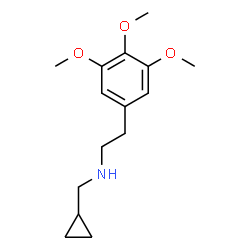 ChemSpider 2D Image | N-(Cyclopropylmethyl)-2-(3,4,5-trimethoxyphenyl)ethanamine | C15H23NO3
