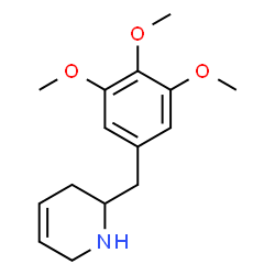 ChemSpider 2D Image | 2-(3,4,5-Trimethoxybenzyl)-1,2,3,6-tetrahydropyridine | C15H21NO3