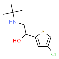 ChemSpider 2D Image | 1-(4-Chloro-2-thienyl)-2-[(2-methyl-2-propanyl)amino]ethanol | C10H16ClNOS