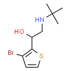 ChemSpider 2D Image | 1-(3-Bromo-2-thienyl)-2-[(2-methyl-2-propanyl)amino]ethanol | C10H16BrNOS