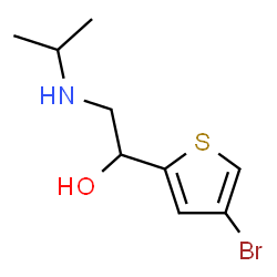 ChemSpider 2D Image | 1-(4-Bromo-2-thienyl)-2-(isopropylamino)ethanol | C9H14BrNOS