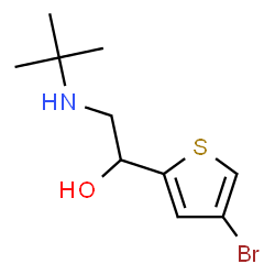 ChemSpider 2D Image | 1-(4-Bromo-2-thienyl)-2-[(2-methyl-2-propanyl)amino]ethanol | C10H16BrNOS