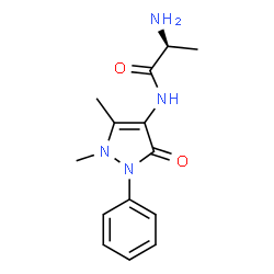 ChemSpider 2D Image | N-(1,5-Dimethyl-3-oxo-2-phenyl-2,3-dihydro-1H-pyrazol-4-yl)-L-alaninamide | C14H18N4O2