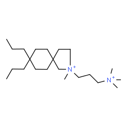 ChemSpider 2D Image | 2-Methyl-8,8-dipropyl-2-[3-(trimethylammonio)propyl]-2-azoniaspiro[4.5]decane | C22H46N2