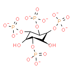 ChemSpider 2D Image | (1S,4R,6R)-4,6-Dihydroxy-1,2,3,5-cyclohexanetetrayl tetrakis(phosphate) | C6H8O18P4