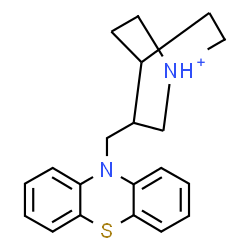 ChemSpider 2D Image | 3-(10H-Phenothiazin-10-ylmethyl)-1-azoniabicyclo[2.2.2]octane | C20H23N2S