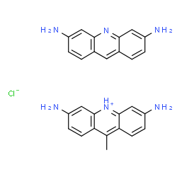 ChemSpider 2D Image | 3,6-Diamino-9-methylacridinium chloride - 3,6-acridinediamine (1:1:1) | C27H25ClN6
