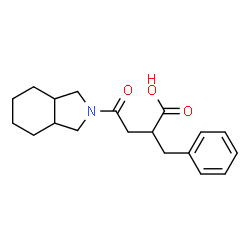 ChemSpider 2D Image | 2-Benzyl-4-(octahydro-2H-isoindol-2-yl)-4-oxobutanoic acid | C19H25NO3