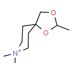 ChemSpider 2D Image | 2,8,8-Trimethyl-1,3-dioxa-8-azoniaspiro[4.5]decane | C10H20NO2