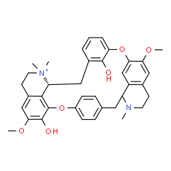 ChemSpider 2D Image | (1xi)-7',10'-Dihydroxy-6,6'-dimethoxy-2,2',2'-trimethyltubocuraran-2'-ium | C37H41N2O6