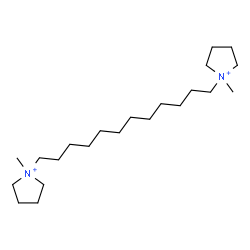 ChemSpider 2D Image | 1,1'-(1,12-Dodecanediyl)bis(1-methylpyrrolidinium) | C22H46N2