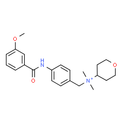 ChemSpider 2D Image | N-{4-[(3-Methoxybenzoyl)amino]benzyl}-N,N-dimethyltetrahydro-2H-pyran-4-aminium | C22H29N2O3