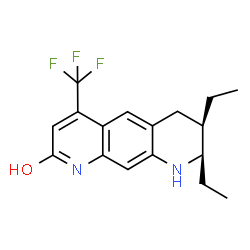 ChemSpider 2D Image | (7R,8R)-7,8-Diethyl-4-(trifluoromethyl)-6,7,8,9-tetrahydropyrido[3,2-g]quinolin-2(1H)-one | C17H19F3N2O