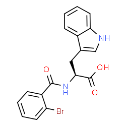 ChemSpider 2D Image | N-(2-Bromobenzoyl)-L-tryptophan | C18H15BrN2O3