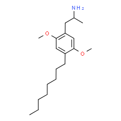 ChemSpider 2D Image | 1-(2,5-Dimethoxy-4-octylphenyl)-2-propanamine | C19H33NO2