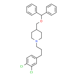 ChemSpider 2D Image | 1-[3-(3,4-Dichlorophenyl)propyl]-4-[(diphenylmethoxy)methyl]piperidine | C28H31Cl2NO