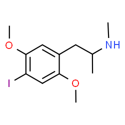 ChemSpider 2D Image | 1-(4-Iodo-2,5-dimethoxyphenyl)-N-methyl-2-propanamine | C12H18INO2