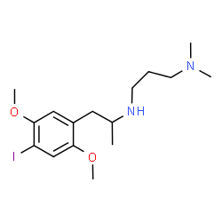 ChemSpider 2D Image | N'-[1-(4-Iodo-2,5-dimethoxyphenyl)-2-propanyl]-N,N-dimethyl-1,3-propanediamine | C16H27IN2O2