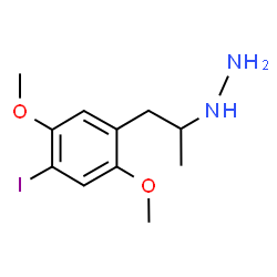 ChemSpider 2D Image | [1-(4-Iodo-2,5-dimethoxyphenyl)-2-propanyl]hydrazine | C11H17IN2O2