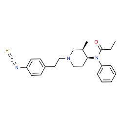 ChemSpider 2D Image | N-{(3R,4S)-1-[2-(4-Isothiocyanatophenyl)ethyl]-3-methyl-4-piperidinyl}-N-phenylpropanamide | C24H29N3OS