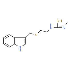 ChemSpider 2D Image | 1-{2-[(1H-Indol-3-ylmethyl)sulfanyl]ethyl}-3-methylthiourea | C13H17N3S2