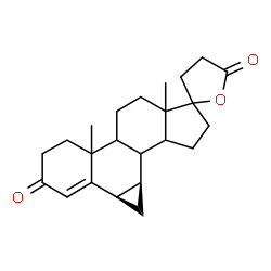 ChemSpider 2D Image | (1aR,10cR)-5a,7a-Dimethyl-1,1a,3',4,4',5,5a,5b,6,7,7a,9,10,10a,10b,10c-hexadecahydro-3H,5'H-spiro[cyclopenta[a]cyclopropa[l]phenanthrene-8,2'-furan]-3,5'-dione | C23H30O3
