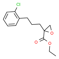 ChemSpider 2D Image | Ethyl 2-[3-(2-chlorophenyl)propyl]-2-oxiranecarboxylate | C14H17ClO3