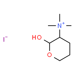 ChemSpider 2D Image | 2-Hydroxy-N,N,N-trimethyltetrahydro-2H-pyran-3-aminium iodide | C8H18INO2