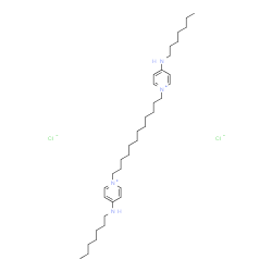 ChemSpider 2D Image | 1,1'-(1,12-Dodecanediyl)bis[4-(heptylamino)pyridinium] dichloride | C36H64Cl2N4