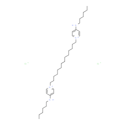 ChemSpider 2D Image | 1,1'-(1,14-Tetradecanediyl)bis[4-(hexylamino)pyridinium] dichloride | C36H64Cl2N4