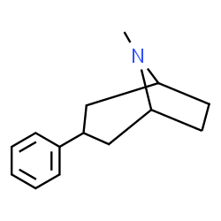 ChemSpider 2D Image | 8-Methyl-3-phenyl-8-azabicyclo[3.2.1]octane | C14H19N