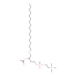 ChemSpider 2D Image | 3-Acetoxy-4-(hexadecyloxy)butyl 2-(trimethylammonio)ethyl phosphate | C27H56NO7P